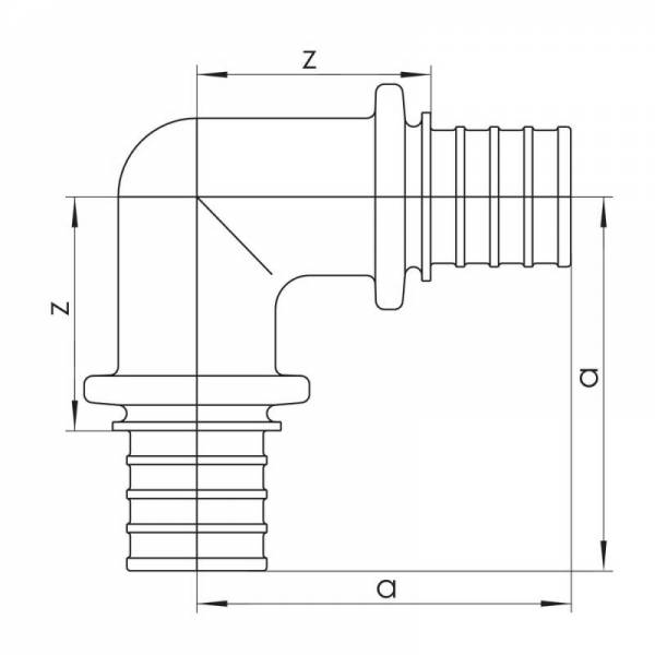 REHAU 12350901001 Угольник 90 град, 14