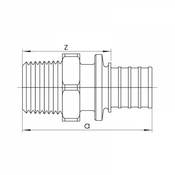 REHAU 12588171002 Переходник с наружной резьбой 17-R 1/2