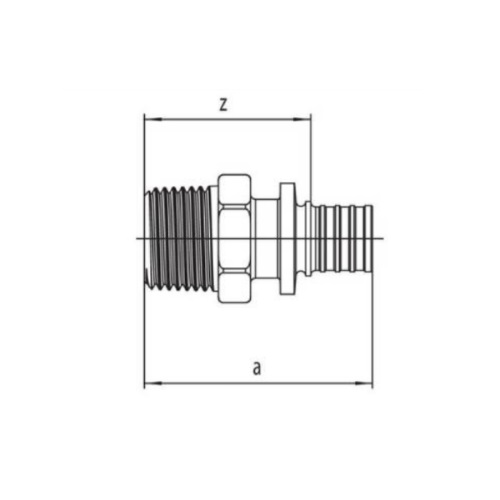 REHAU 11377321001 Переходник из нержавеющей стали с наружной резьбой 20 - R 3/4