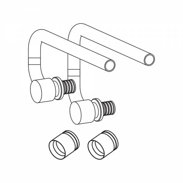 REHAU 11372471003 SL-компл. двух Правых концевых C-обр. трубок с гильзами 16-12x1.0 для подкл. радиаторов