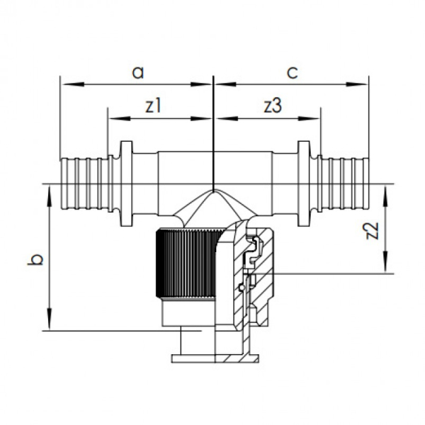 REHAU 14564121001 Тройник 20 - MeplaFix - 20 RX+