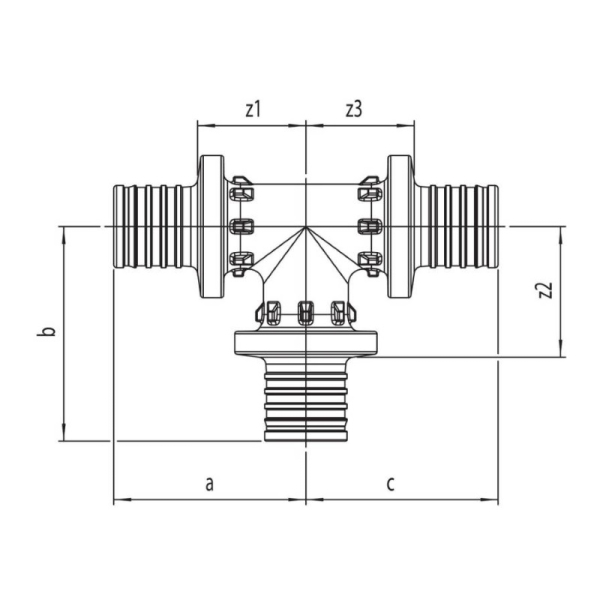 REHAU 11600341001 Тройник равнопроходный 32-32-32 PX