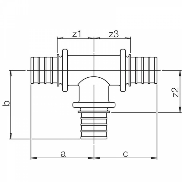 REHAU 12610531001 Тройник 32-32-32