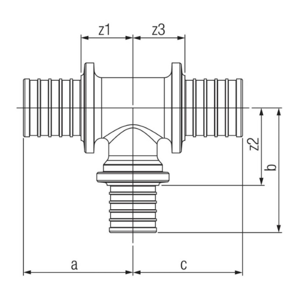 REHAU 14562881001 Тройник с уменьшенным боковым проходом 63-40-63 RX