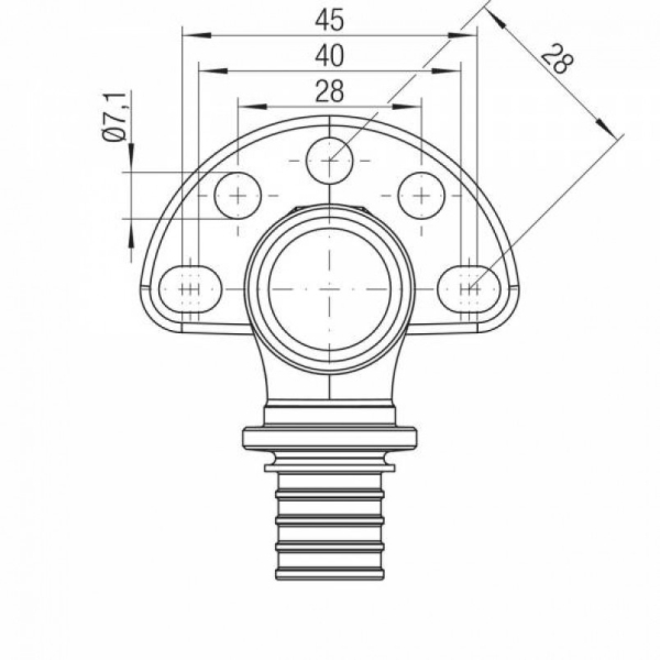 REHAU 14564201001 Водорозетка 20-Rp1/2 70мм RX+