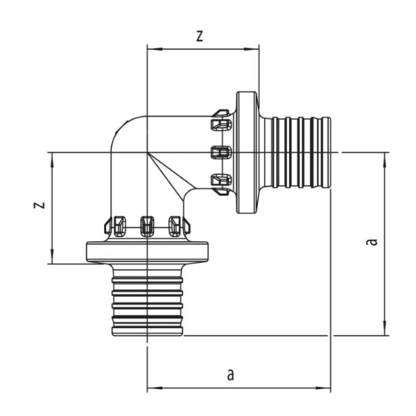 REHAU 11600241001 Угольник 90, 32 PX