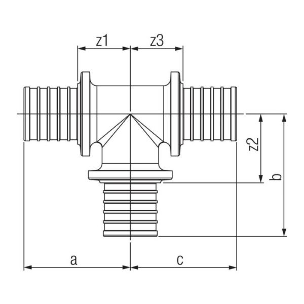 REHAU 14562811001 Тройник равнопроходный 63-63-63 RX