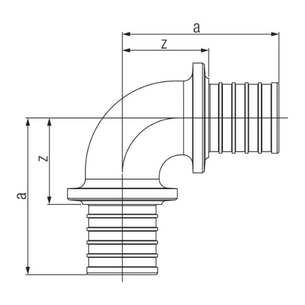 REHAU 14563071001 Угольник 90, 50 RX