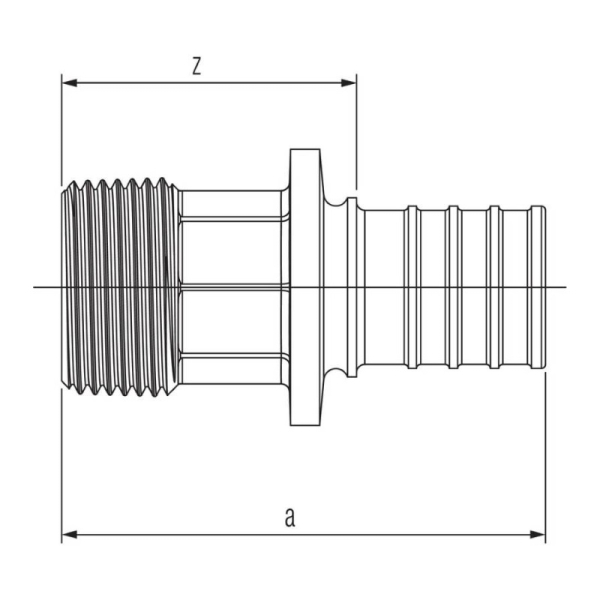 REHAU 14563221001 Переходник с наружной резьбой 32-R 1 1/4 RX